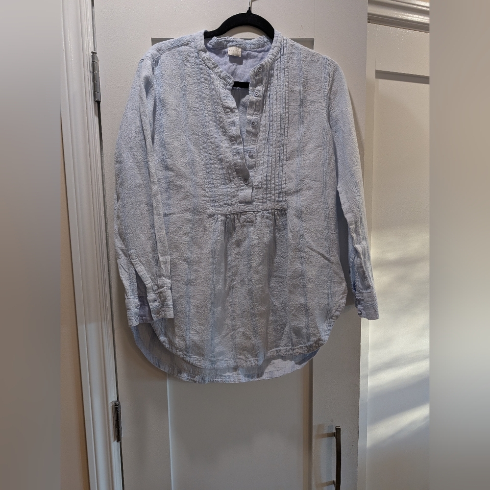 Poetry Linen Smocked top ,M